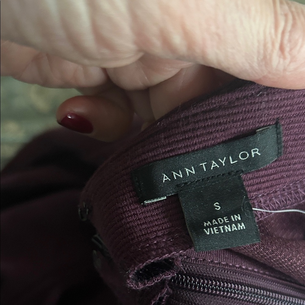 Ann Taylor Deep Purple Jacket with Button Accent - Picture 6 of 6